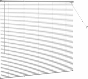 vidaXL Βενετσιάνικες Ρόδες Ασημί 130 x 145 εκ Αλουμίνιο