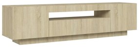 vidaXL Έπιπλο Τηλεόρασης με LED Sonoma Δρυς 160 x 35 x 40 εκ.