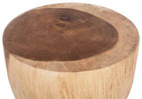 Σκάμπο Bello Κυλινδρικό Μασίφ Ξύλο Suar σε Φυσικό Φ29x45Yεκ.