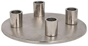 Κηροπήγιο 4 Θέσεων Jelicoe 422012 20x4,5cm Silver Eglo Aluminium