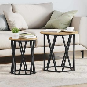 vidaXL Τραπεζάκι σαλονιού 2 pcs Artisan Oak 50 x 50 x 50 cm