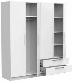 Ντουλάπα τετράφυλλη Erre-Λευκό