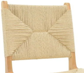 Καρέκλα Arten pakoworld σχοινί-rubberwood σε φυσική απόχρωση 60x55x85εκ