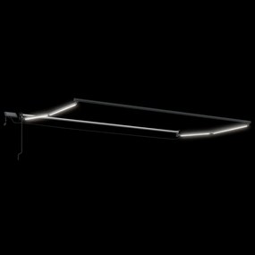 vidaXL Χειροκίνητη αναδιπλούμενη τέντα με LED Πολύχρωμο 4 x 3 μ