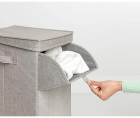 Brabantia Κιβώτιο πλυντηρίου ρούχων 1000827, 35 l, Άνοιγμα μπροστά, Ευρύ καπάκι, Πτυσσόμενο, Γκρι