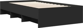 vidaXL Πλαίσιο Κρεβατιού Μαύρο 100x200 εκ. Επεξεργ. Ξύλο