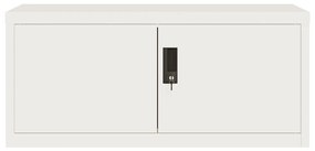 vidaXL Αρχειοθήκη Λευκή 90 x 40 x 145 εκ. από Ατσάλι