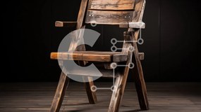 Intra Συλλεκτικό Ξύλινο Παζλ Plywood 4mm - Ρουστίκ ξύλινη καρέκλα σε σκούρο φόντο Σε Ξύλινο Κουτί - Διαστάσεις Puzzle: 10x10 cm – 25 κομμάτια