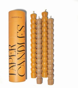 Κεριά Δείπνου Taper (Σετ 4τμχ) 24,3cm Orange-Peach Paddywax Soy Wax