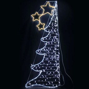 Χριστουγεννιάτικα Λαμπάκια Με Σχήμα Half Xmas Tree 252&amp;200Led X082522219 75x200+150cm 30,1W Clear Aca