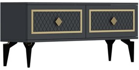 Έπιπλο Τηλεόρασης Arel 475OLV2645 120x29,6x49cm Anthracite-Gold