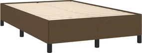 vidaXL Κρεβάτι Boxspring με Στρώμα &amp; LED Σκ.Καφέ 120x190εκ. Υφασμάτινο