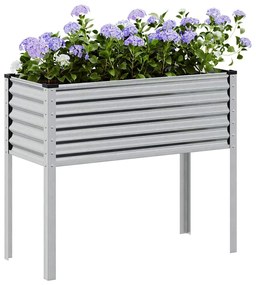 vidaXL Ζαρντινιέρα Κήπου 100x45x90 εκ. Γαλβανισμένο Χάλυβα