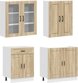 vidaXL Μονάδα κουζίνας PORTO 8 pcs Sonoma Δρυς Επεξεργασμένο Ξύλο