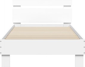vidaXL Πλαίσιο Κρεβατιού με Κεφαλάρι Λευκό 90x190 εκ. Επεξεργ. Ξύλο