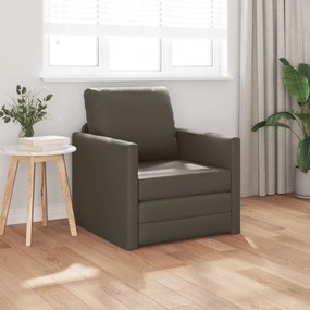 vidaXL Κρεβάτι καναπές 60cm Γκρι Δερματίνη