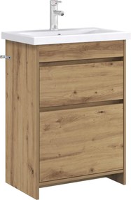 vidaXL Ντουλάπι Κάτω από τον Νιπτήρα Artisan Δρυς 56 x 37,5 x 81 εκ