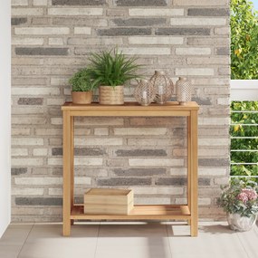 vidaXL Τραπέζι κονσόλας Καφέ 85 x 35 x 75 εκ Μασίφ ξύλο teak