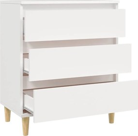 vidaXL Συρταριέρα Λευκή 60 x 35 x 70 εκ. από Επεξεργασμένο Ξύλο