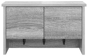 vidaXL Τοίχου Κρεμάστρα με ράφι Επιτοίχιο Γκρι sonoma 50 x 20 x 30 εκ.