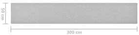 vidaXL Χαλί Διάδρομος Ανοιχτό Γκρι 50 x 300 εκ.