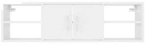 Ραφιέρα Τοίχου Γυαλιστερό Λευκό 102x30x29 εκ. από Μοριοσανίδα - Λευκό
