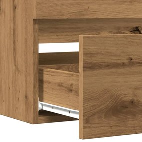 Ντουλάπι Νιπτήρα Αρτισιανή Δρυς 100x38,5x45 εκ. Επεξ. Ξύλο - Καφέ