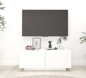 Έπιπλο Τηλεόρασης Λευκό 100 x 35 x 40 εκ. από Μοριοσανίδα - Λευκό