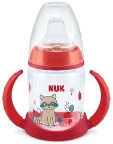 Μπιμπερό Εκπαίδευσης Με Λαβές First Choice Plus 10743943 Temperature Control 150ml 6-18 Μηνών Red Nuk 150ml Polypropylene