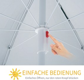 Ομπρέλα παραλίας, αντηλιακή ομπρέλα, προστασία από τον ήλιο, πολυεστέρας, μπλε 2,2 x Υ2,2μ