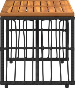 vidaXL Εξωτερικό Τραπέζι Μαύρο 80 x 40 x 40 cm