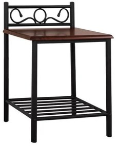 ΚΟΜΟΔΙΝΟ SUZIE HM388 ΑΠΟ ΜΕΤΑΛΛΟ ΚΑΙ ΞΥΛΟ 45x35x48-61 εκ.