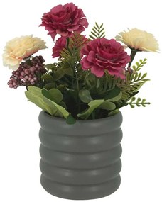Τεχνητά Γαρυφαλλάκια Σε Κασπώ 00-00-23331 23cm Multi Marhome Plastic, Fabric