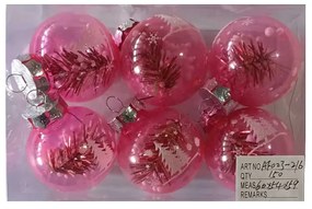 Σετ Χριστουγεννιάτικες μπάλες - 6cm - 6pcs - 232167