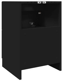 vidaXL Ντουλάπι Νιπτήρα Μαύρο 40x37x59 εκ. Επεξεργασμένο Ξύλο