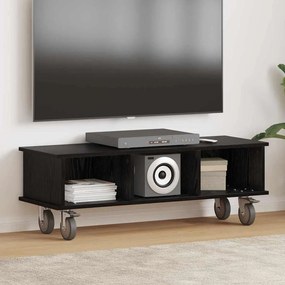 vidaXL Βάση TV Μαύρη Οξυά 100 x 35 x 35 εκ Επεξεργασμένο ξύλο
