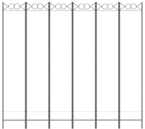 vidaXL Διαχωριστικό Δωματίου με 6 Πάνελ Λευκό 240x220 εκ. από Ύφασμα