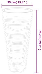 vidaXL Γλάστρα με Αφαιρουμ. Εσωτερικό Ανθρακί 18/45 Λίτρ. Πολυπρ/λένιο