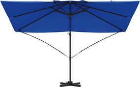 vidaXL Ομπρέλα ηλίου Αζούρ μπλε 351 x 250 x 260 εκ