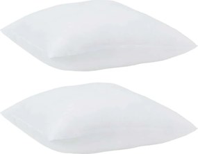 vidaXL Μαξιλάρι με μαξιλάρι 2 pcs Λευκό 60 x 60 x 20 εκ Πολυεστέρας