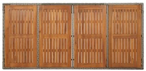 vidaXL Σετ Τραπεζαρίας Κήπου 9 τεμ. Γκρι Συνθ. Ρατάν με Μαξιλάρια