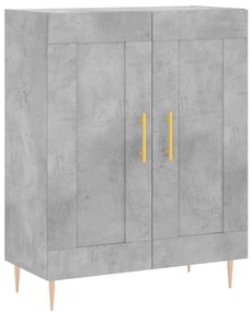 vidaXL Ντουλάπι Γκρι Σκυροδέματος 69,5x34x180 εκ. Επεξεργασμένο Ξύλο