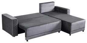 Γωνιακός Καναπές - Κρεβάτι LOTOS Γκρί 237x168x80εκ. 237x168x80 εκ.