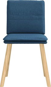 vidaXL Καρέκλες Τραπεζαρίας 4 τεμ. Μπλε Υφασμάτινες