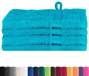 vidaXL Πετσέτες 4 pcs Τιρκουάζ 15 x 21 cm Βαμβάκι