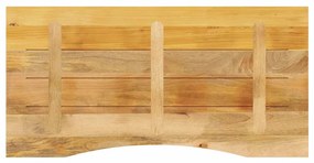 vidaXL Επιφάνεια Γραφείου Καμπύλη 120x50x2,5 εκ Μασίφ Ακατ. Μάνγκο