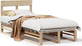 vidaXL Σκελετός Κρεβατιού Χωρίς Στρώμα 100x200 εκ. Μασίφ Πεύκο