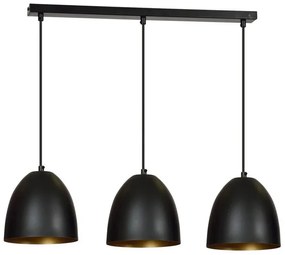 Κρεμαστό Φωτιστικό Οροφής 3xE27 Ατσάλι LENOX Made in Poland Emibig-410/3-Μαύρο-Χρυσό 410/3