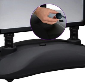 vidaXL Σταντ Πεζοδρομίου Βάση Νερού Αφίσες A1 Μαύρο Κράμα Αλουμινίου