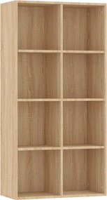 vidaXL Ραφιέρα/Βιβλιοθήκη Sonoma Δρυς 66x30x130 εκ. από Επεξ. Ξύλο